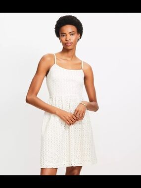 Loft Eyelet Strappy Mini Pocket DressEyelet Strappy Mini Pocket Dress Size 10